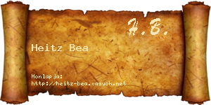 Heitz Bea névjegykártya